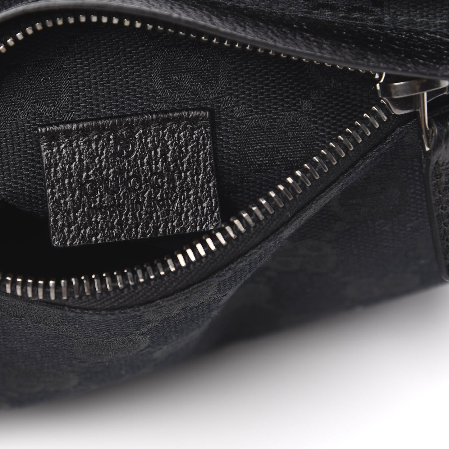 GG Monogram Double Pocket Belt Bag Black