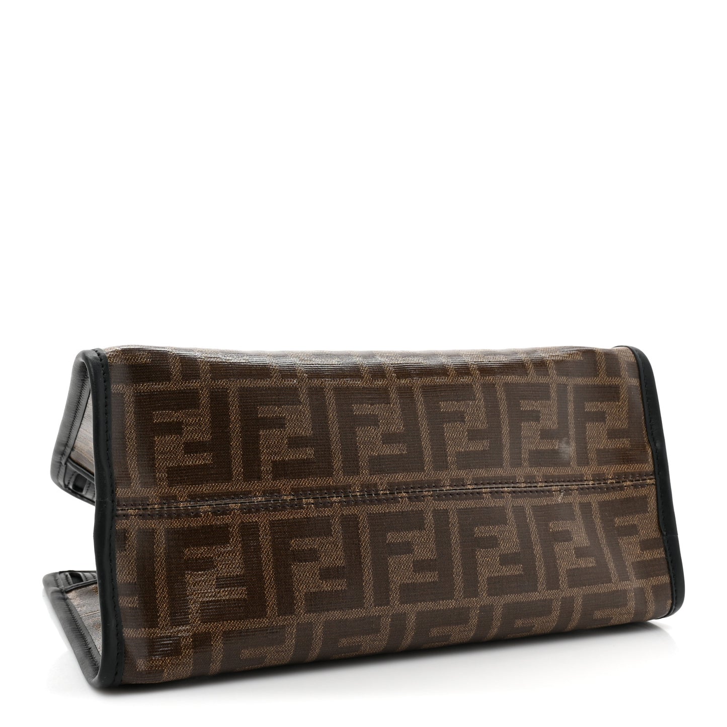 Glazed Fabric Vitello Century FF 1974 Stamp Patch Mini Peekaboo Defender Cover Mogano Panna Black