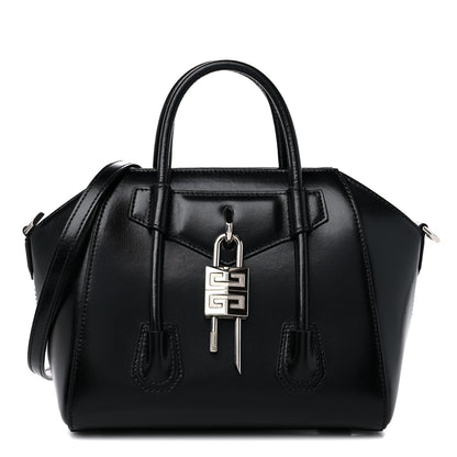 Givenchy Box Calfskin Mini Lock Antigona Shoulder Bag Black 1 of 9