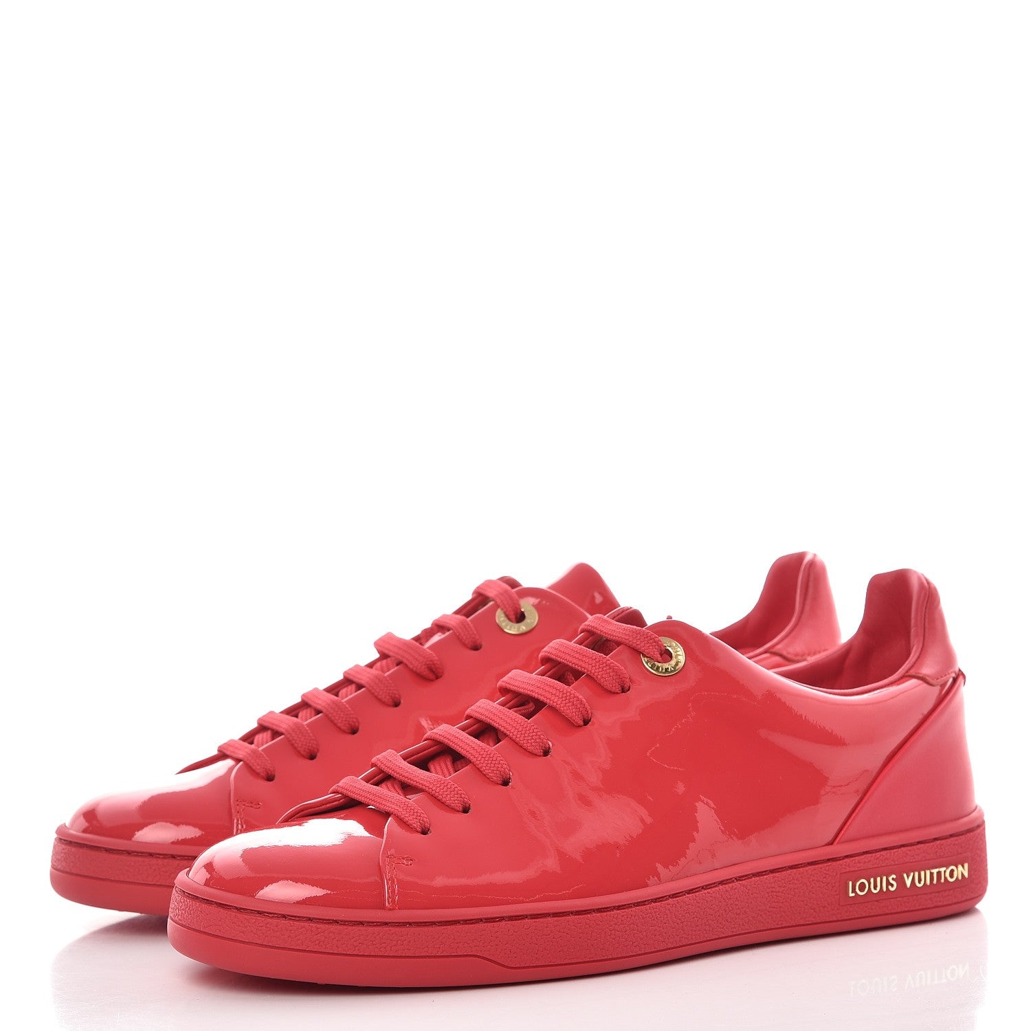 Louis Vuitton Patent Calfskin Frontrow Sneakers 37 Framboise 2 of 10