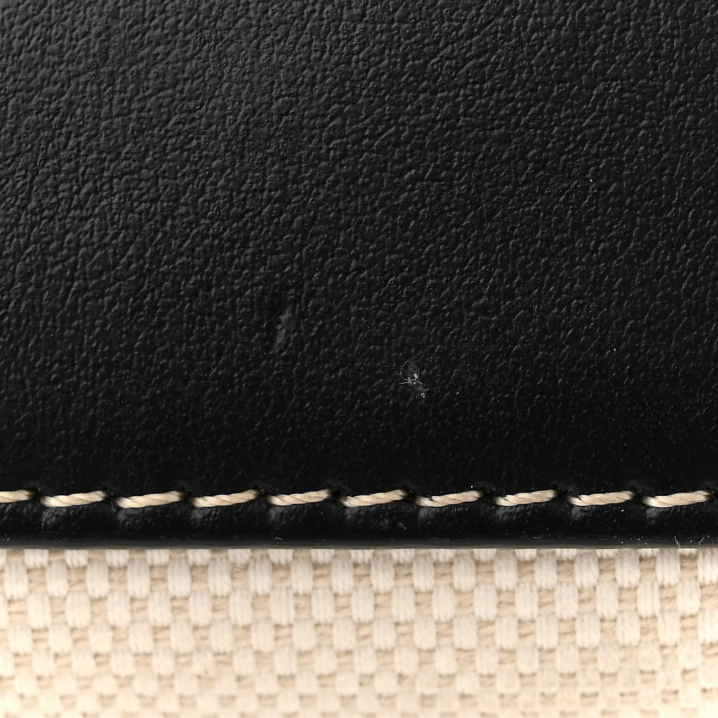 Canvas Smooth Calfskin Two Tone Mini Pocket Bag White Black