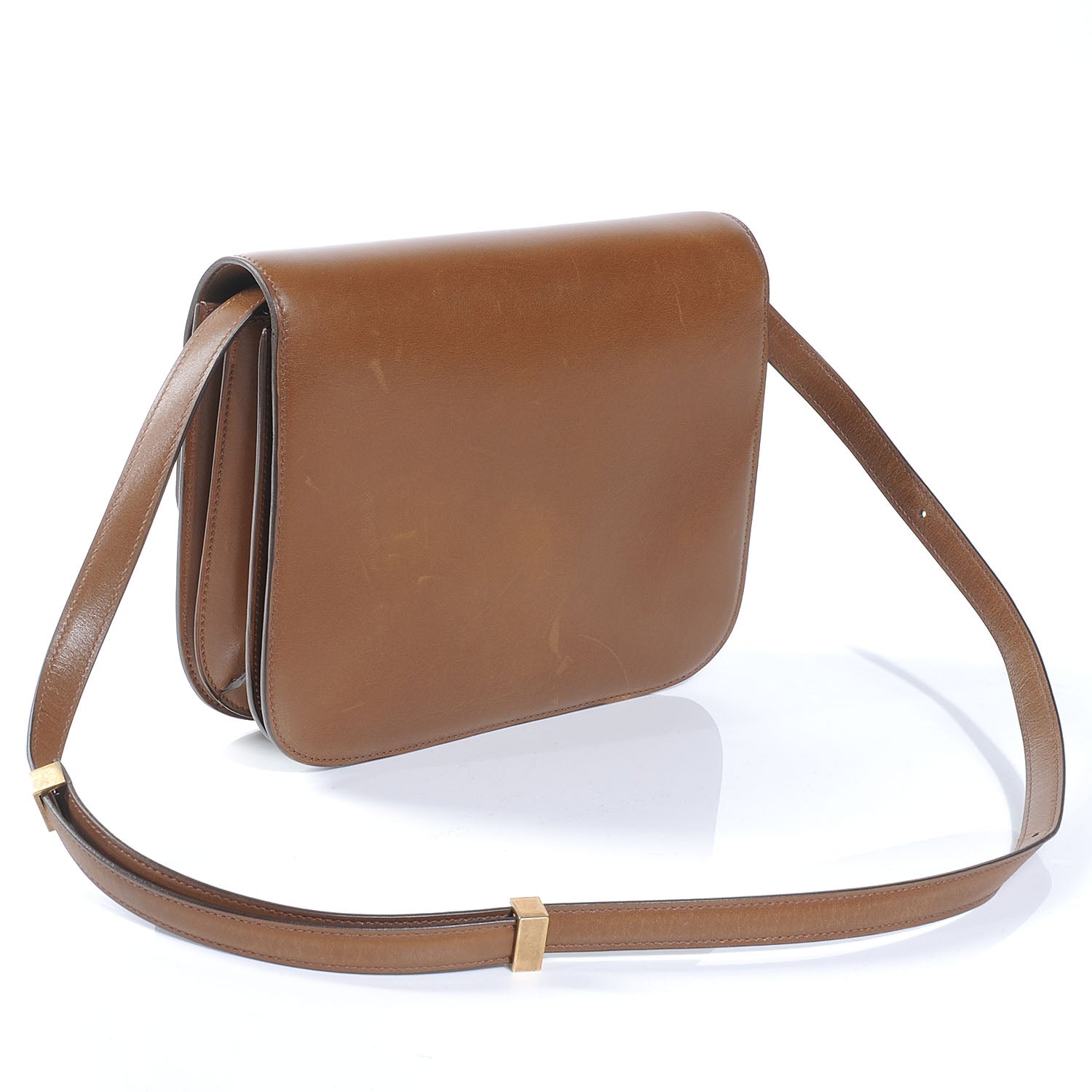 Celine Leather Medium Classic Box Flap Bag Camel 3 of 8