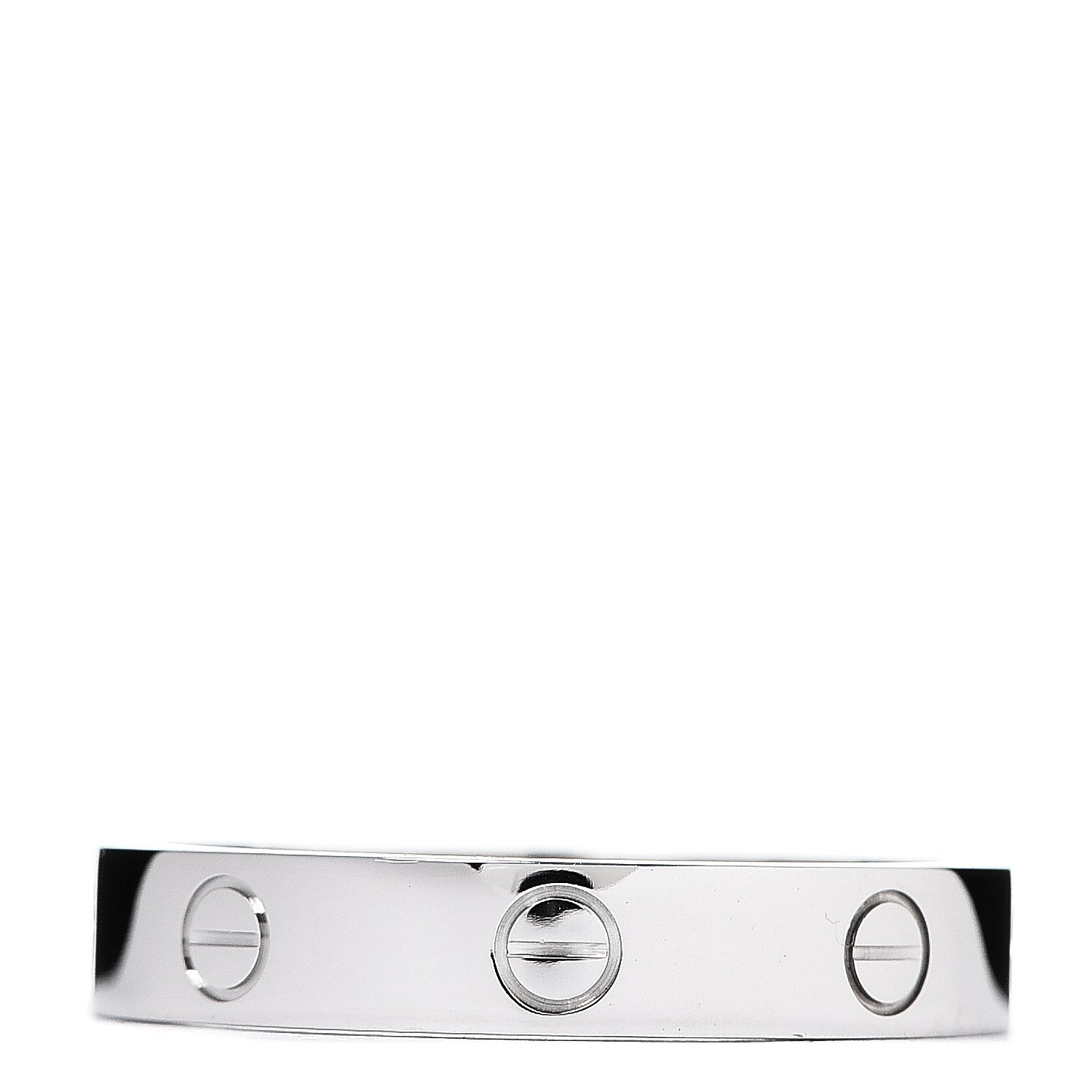 Cartier 18K White Gold 4mm LOVE Wedding Band Ring 60 9 1 of 3
