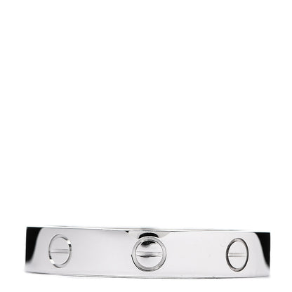 Cartier 18K White Gold 4mm LOVE Wedding Band Ring 60 9 1 of 3