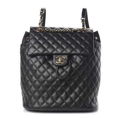 Chanel Calfskin Quilted Large Urban Spirit Backpack Black 1 of 12