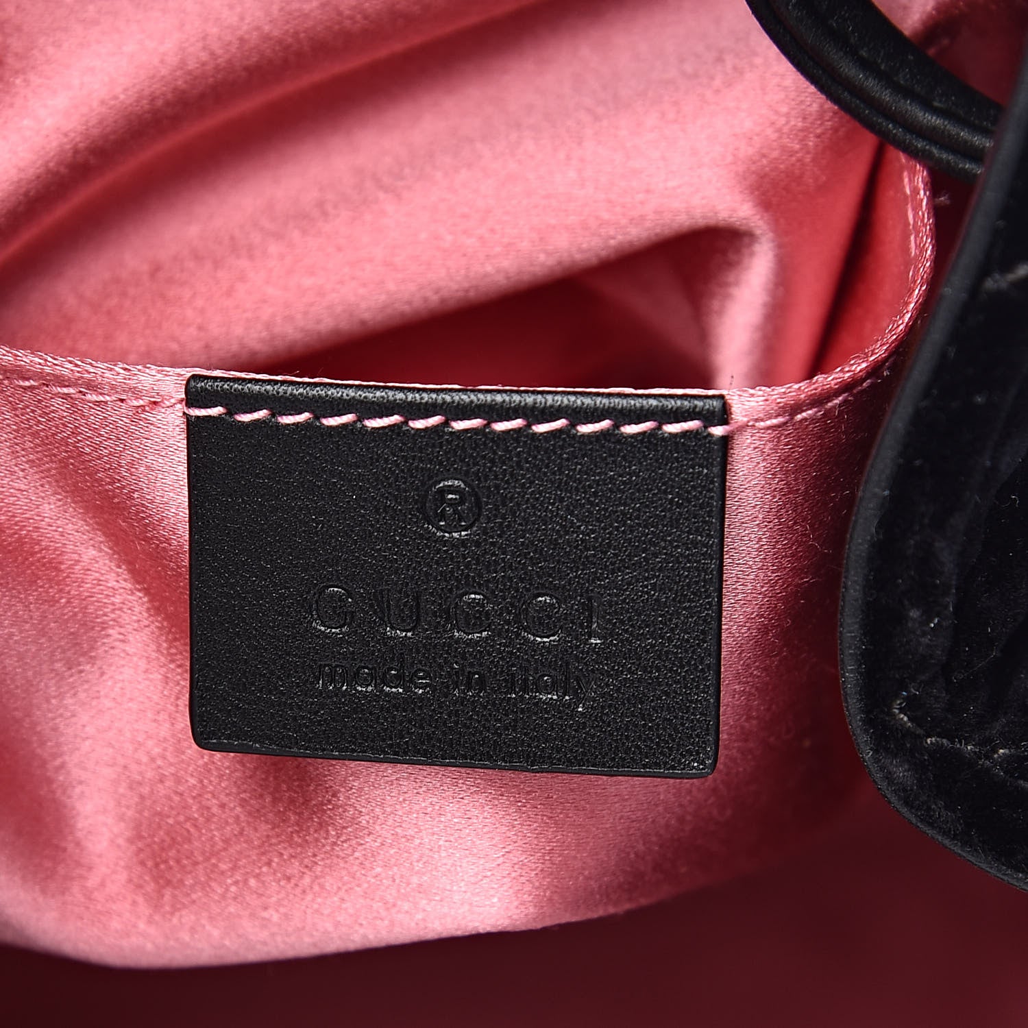 Gucci Velvet Matelasse GG Marmont Bucket Bag Black 6 of 9