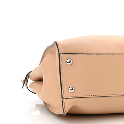 Fendi Vitello Seta Nappa Ribbon Medium Peekaboo Iconic Satchel Cuoio Tempesta 9 of 10
