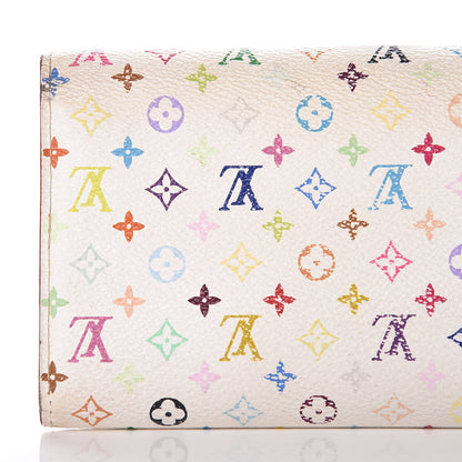 Louis Vuitton Monogram Multicolor Sarah Wallet White Litchi 10 of 24