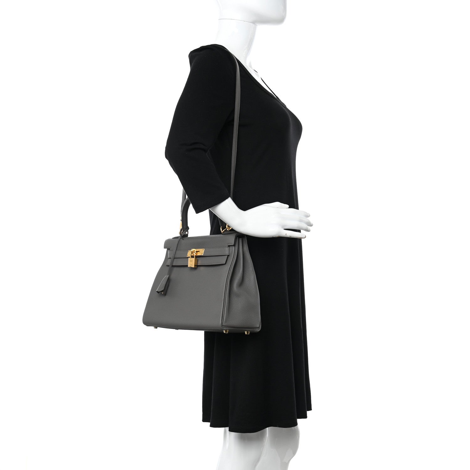 Hermes Togo Kelly Retourne 28 Etain 2 of 11