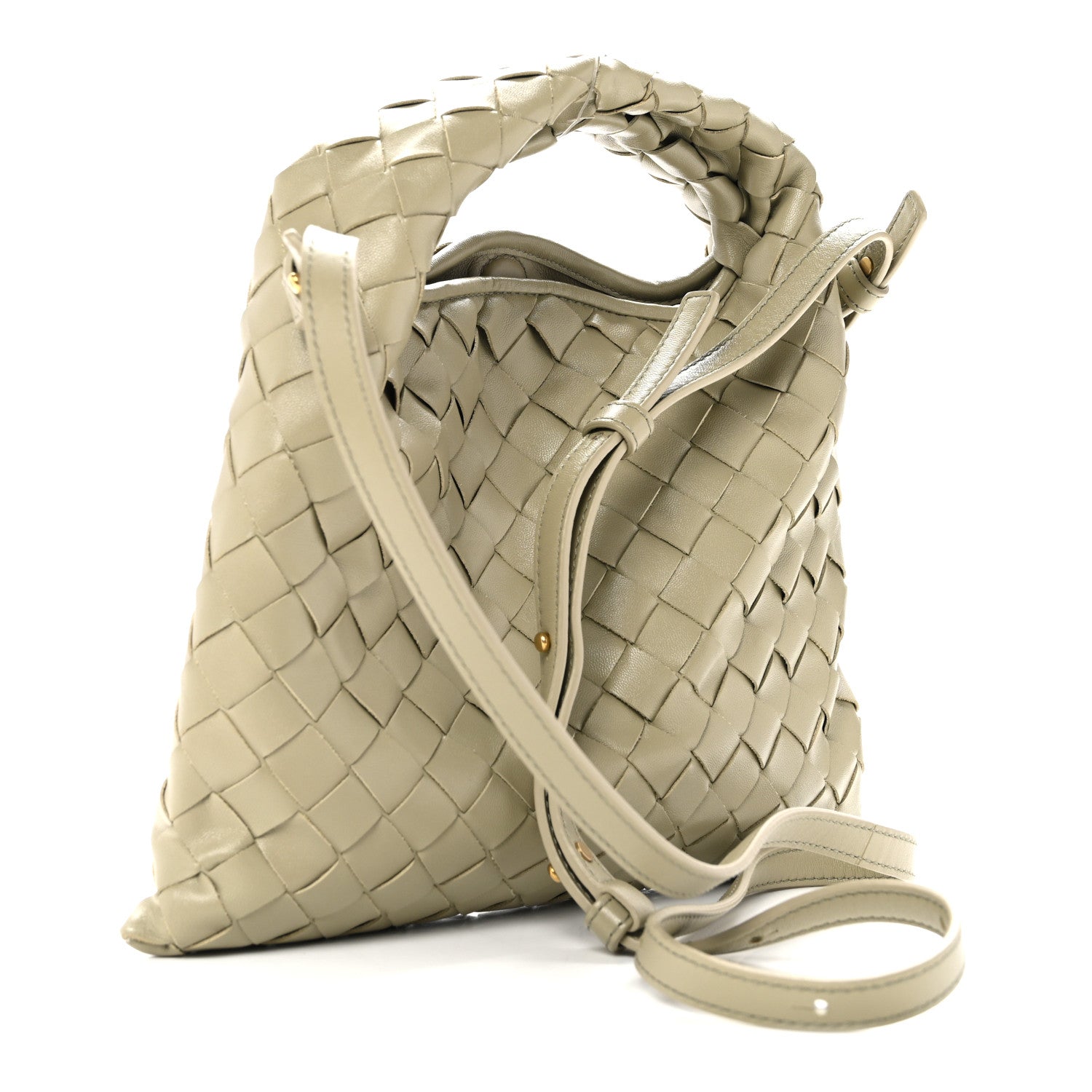 Bottega Veneta Calfskin Intrecciato Mini Hop Travertine 3 of 12