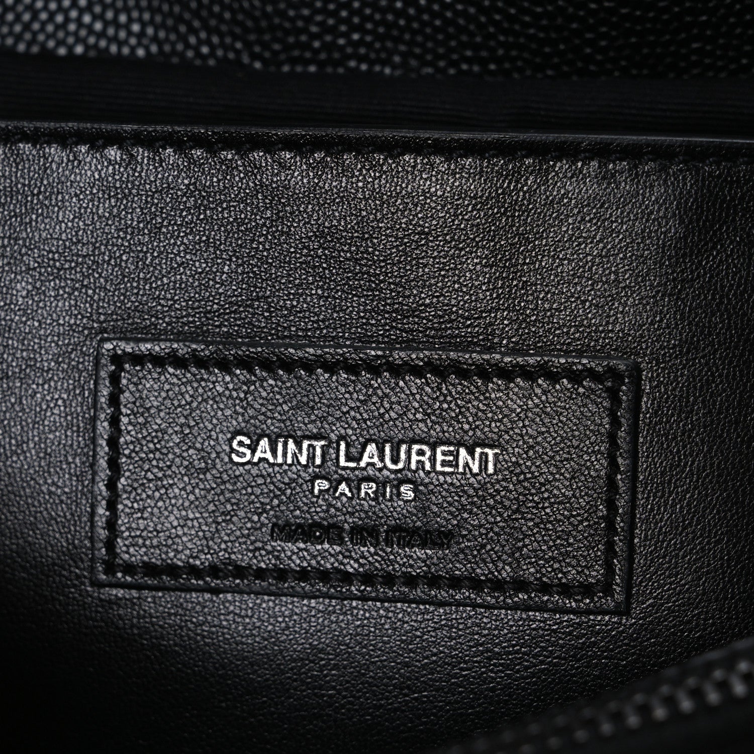 Saint Laurent Grain De Poudre Medium West Hollywood Monogram Fold-Over Black 6 of 10