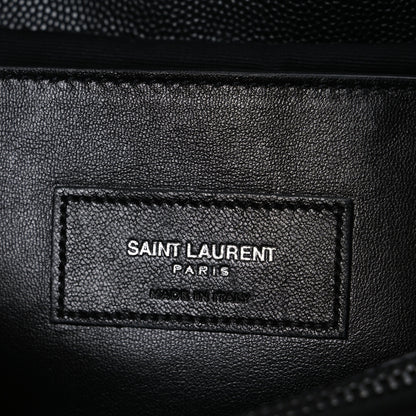 Saint Laurent Grain De Poudre Medium West Hollywood Monogram Fold-Over Black 6 of 10