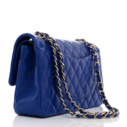 Chanel Lambskin Quilted Medium Double Flap Blue 3 of 10