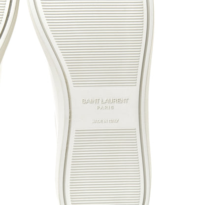 Saint Laurent Calfskin Leopard Print Andy Low Top Sneakers 36.5 White 6 of 9