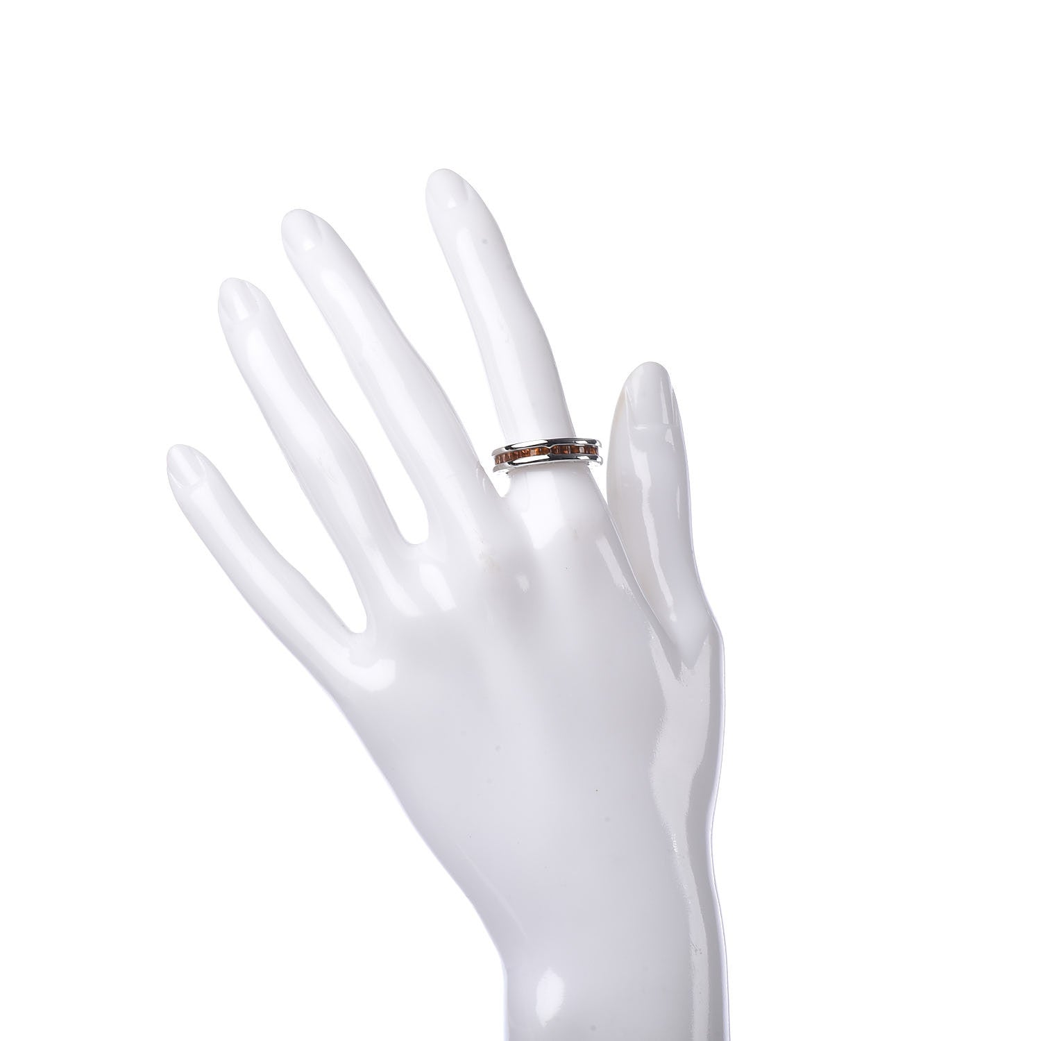 Bulgari 18K White Gold Citrine B.Zero1 One-Band Ring 52 6 2 of 8