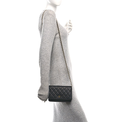 Chanel Caviar Quilted Wallet On Chain WOC Black 2 of 11