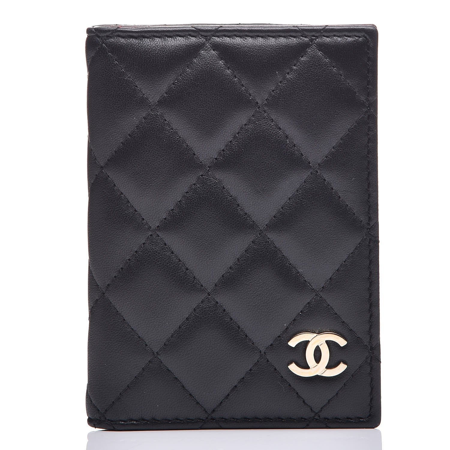 Chanel Lambskin Quilted Card Holder Wallet Black 1 of 6