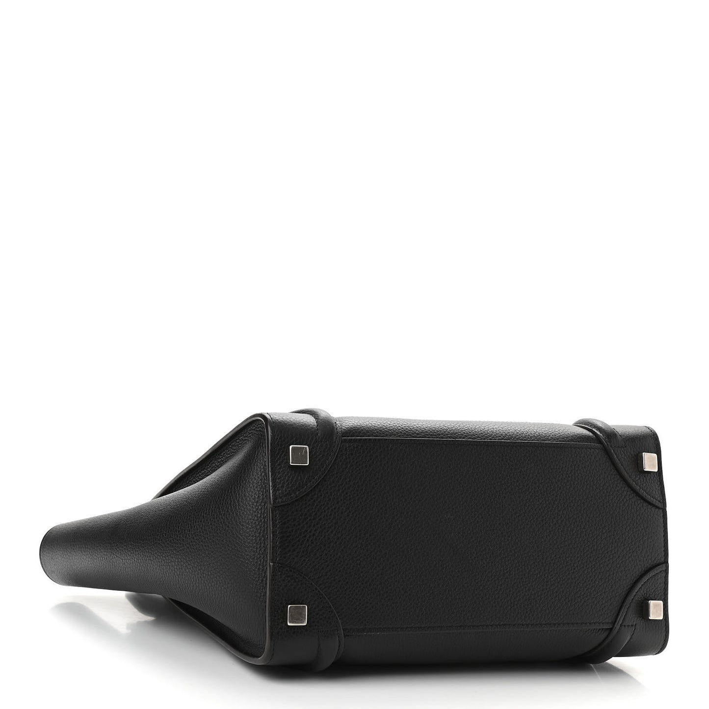 Drummed Calfskin Micro Luggage Black