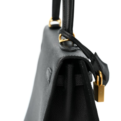 Hermes Epsom Kelly Sellier 25 Black 13 of 15