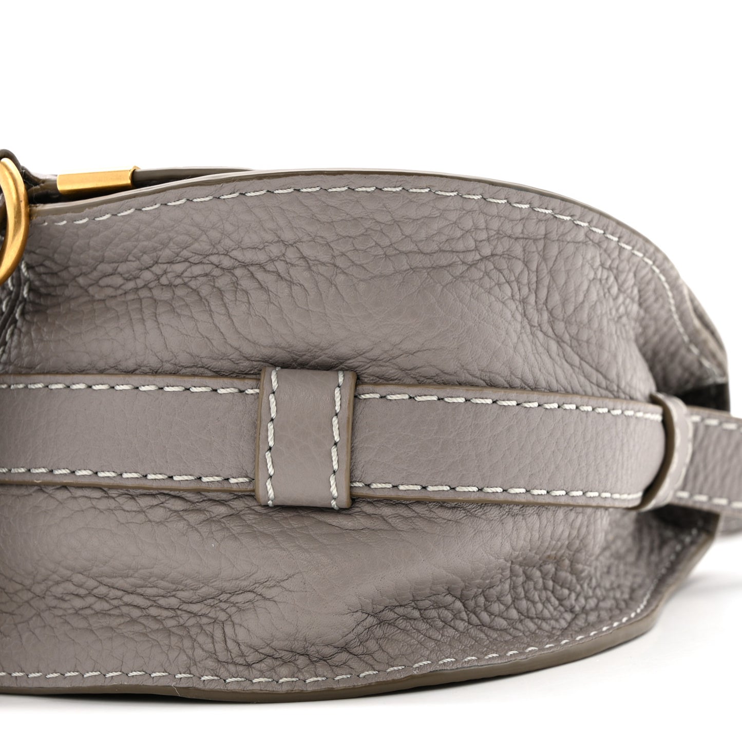 Calfskin Mini Marcie Round Crossbody Bag Cashmere Grey