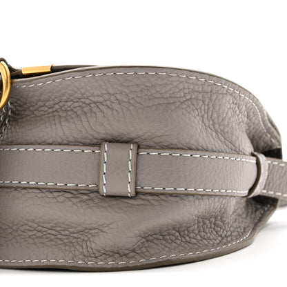 Chloe Calfskin Mini Marcie Round Crossbody Bag Cashmere Grey 10 of 13