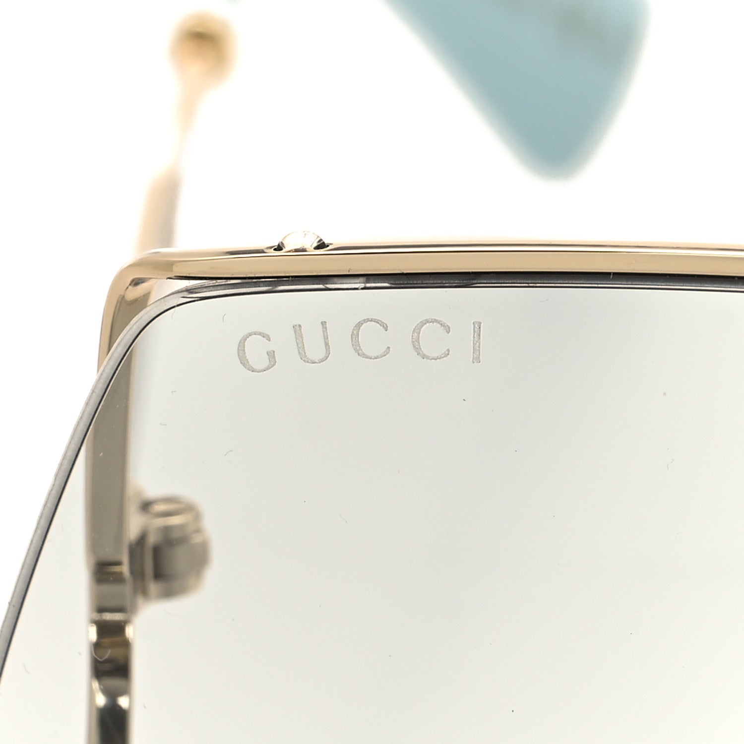 Gucci Metal Sunglasses GG0817S Gold 7 of 8