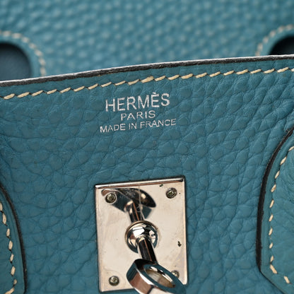 Hermes Togo Birkin 25 Blue Jean 6 of 15