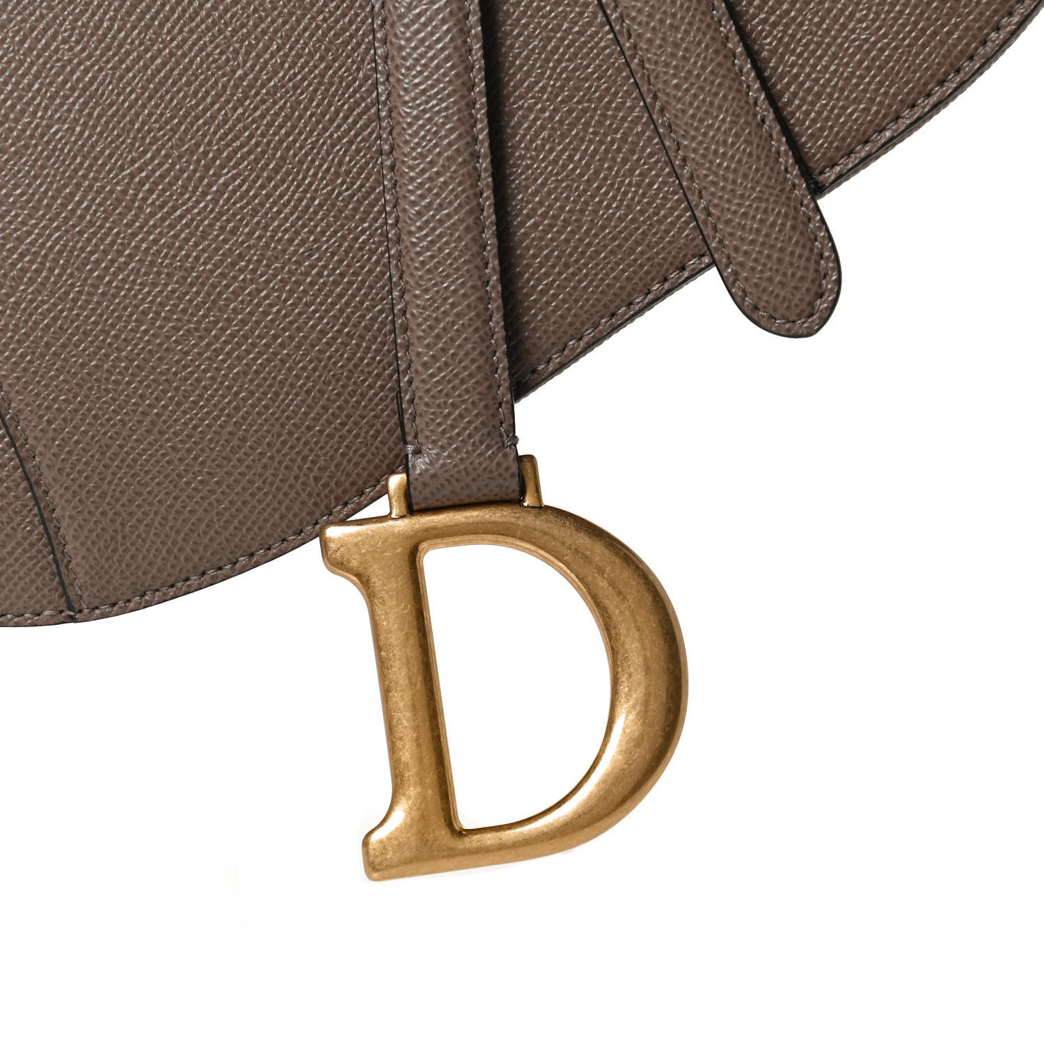 Christian Dior Grained Calfskin Saddle Bag Warm Taupe 13 of 14