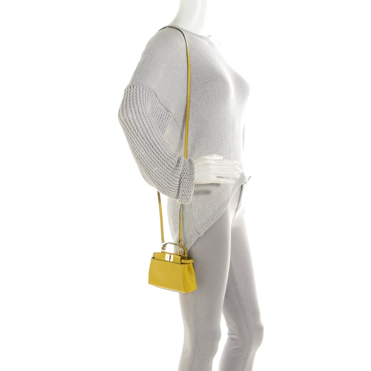 Shiny Nappa Micro Peekaboo Iconic Satchel Lime