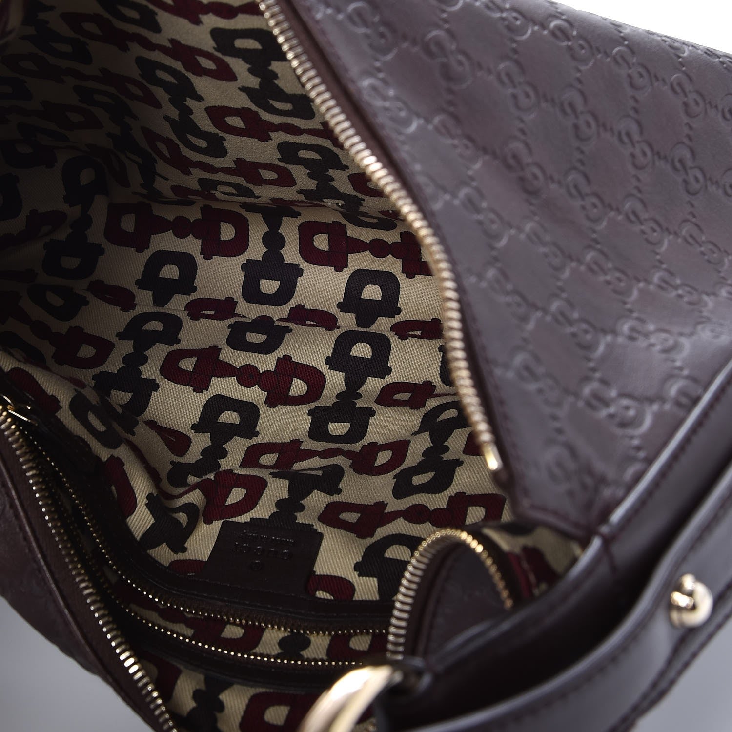 Gucci Guccissima Medium Horsebit Chain Hobo Dark Brown 5 of 7