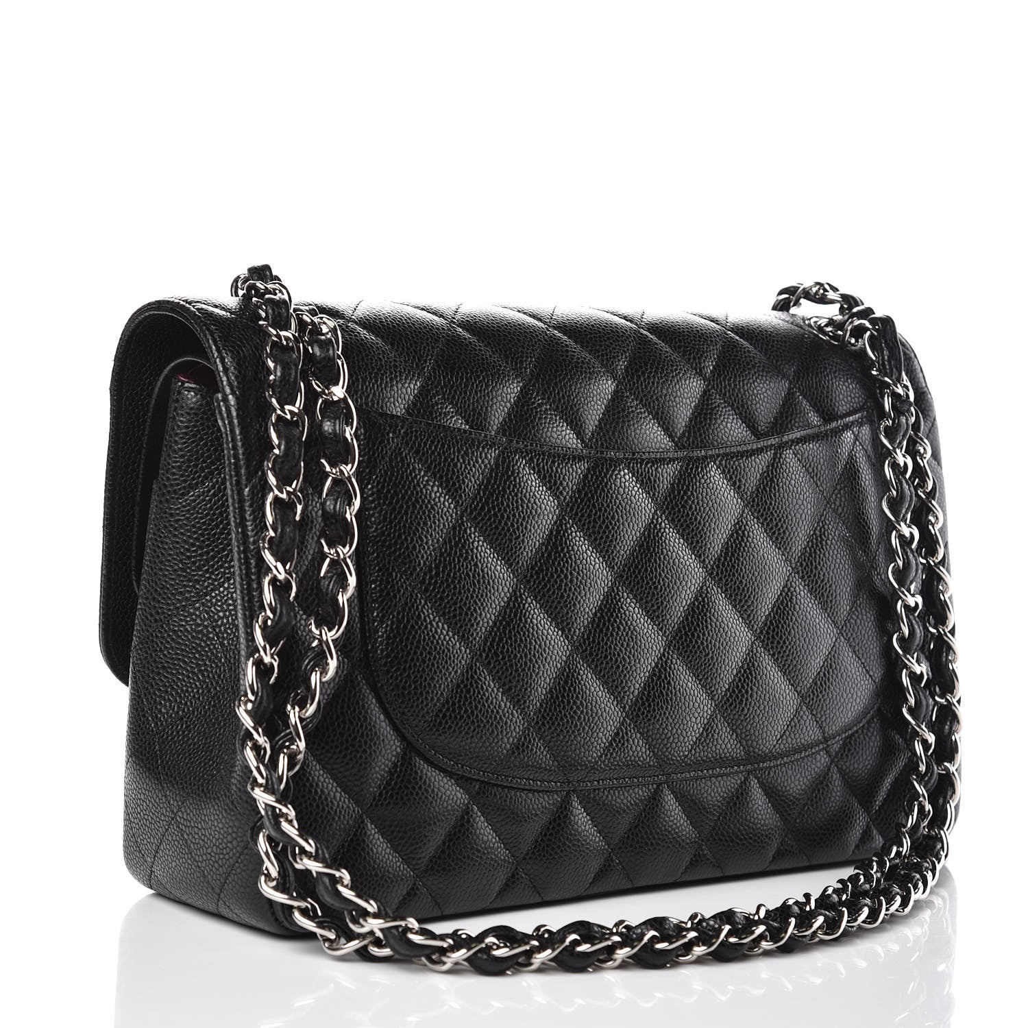 Chanel Caviar Quilted Jumbo Double Flap Black 3 of 9