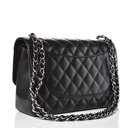 Chanel Caviar Quilted Jumbo Double Flap Black 3 of 9