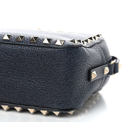 Valentino Garavani Pebbled Calfskin Rockstud Camera Crossbody Bag Deep Denim 7 of 11