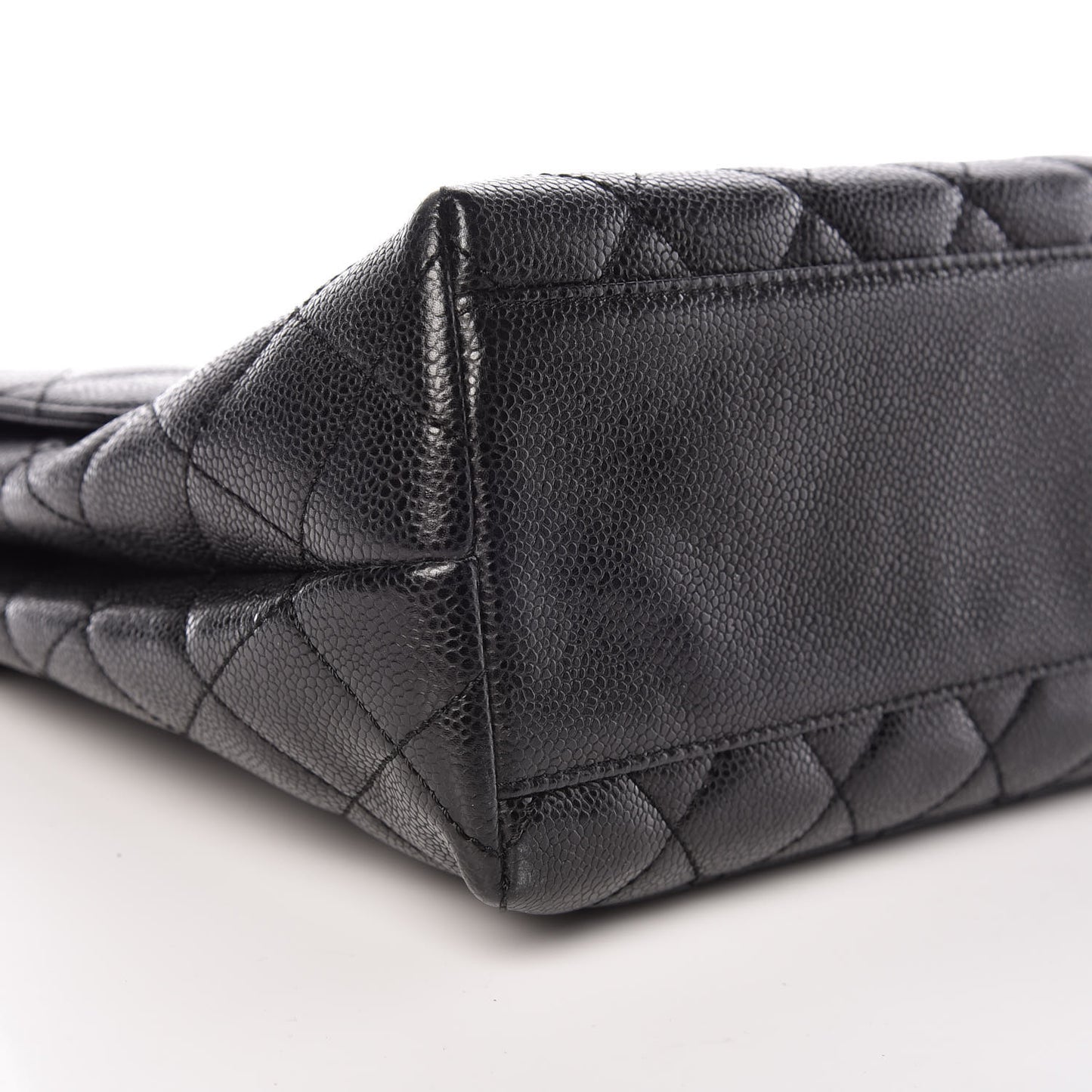 Caviar Quilted Jumbo Kelly Flap Black