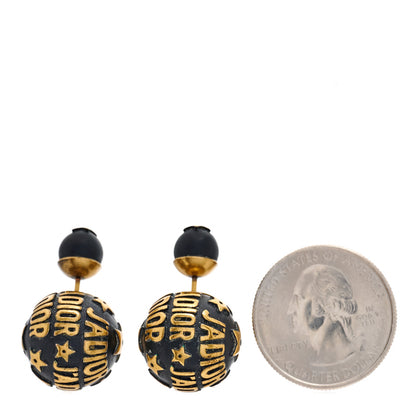 Christian Dior Metal J'Adior Mise En Dior Tribal Earrings Black 2 of 6