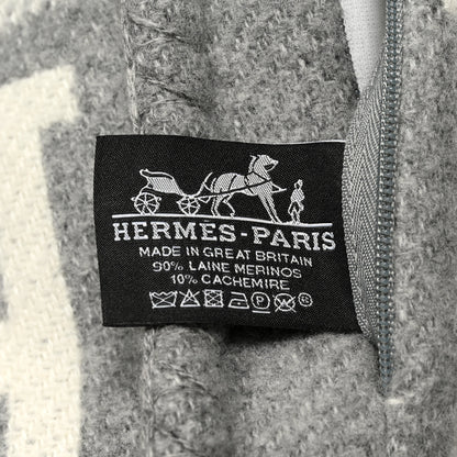 Hermes Wool Cashmere Avalon III Pillow PM Ecru Gris Clair 3 of 3