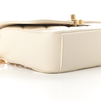 Chanel Lambskin Quilted Small CC Coin Flap Bag Ivory 9 of 11