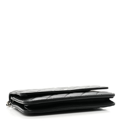 Chanel Lambskin Quilted Wallet On Chain WOC Black 4 of 16
