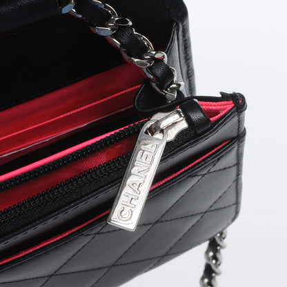 Chanel Calfskin Quilted Cambon Wallet On Chain WOC Black 7 of 9
