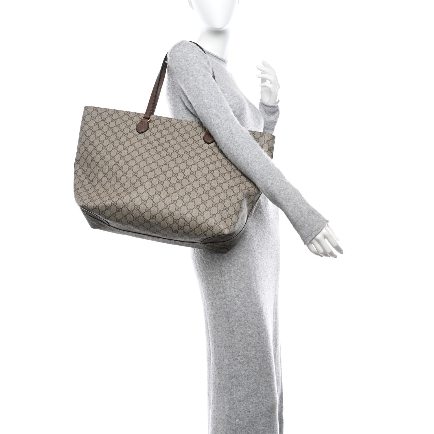 Gucci GG Supreme Monogram Medium Ophidia Shopping Tote Ebony 2 of 10