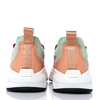 Valentino Garavani Calfskin Split Shegoes Sneakers 38.5 Light Mint Pesca Goldfish 5 of 10