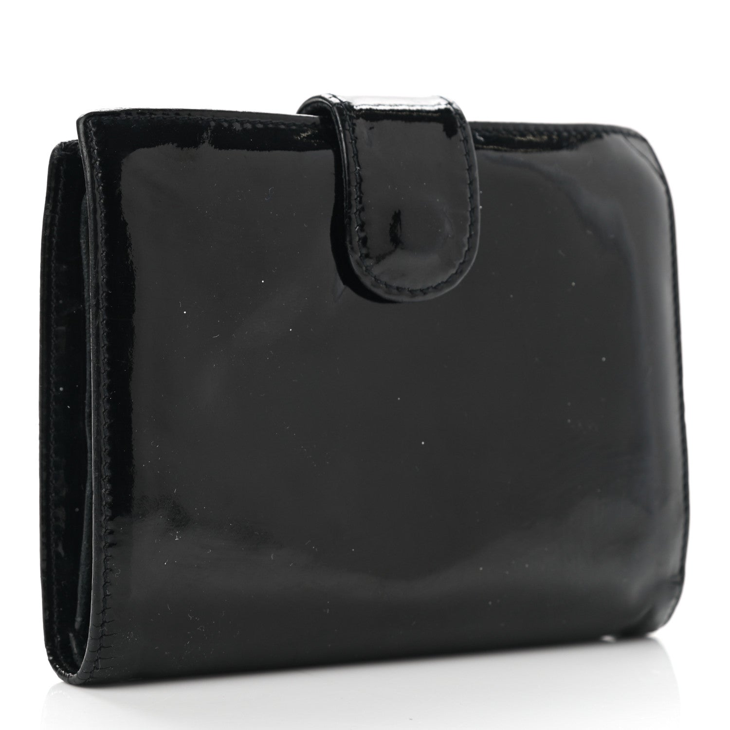 Chanel Patent Timeless CC Compact French Wallet Black 3 of 13