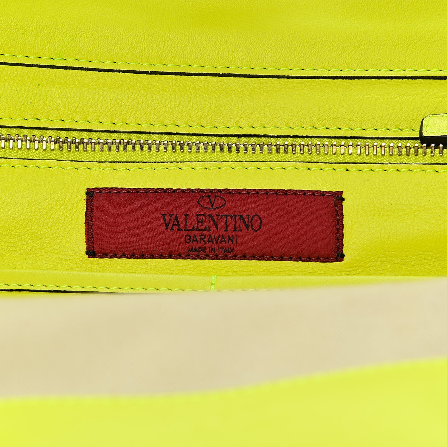 Valentino Garavani Vitello Medium Rockstud Tote Yellow Fluo 6 of 16