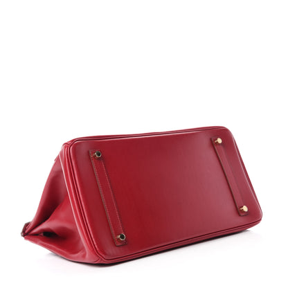 Hermes Tadelakt Ghillies Birkin 35 Rubis 4 of 11