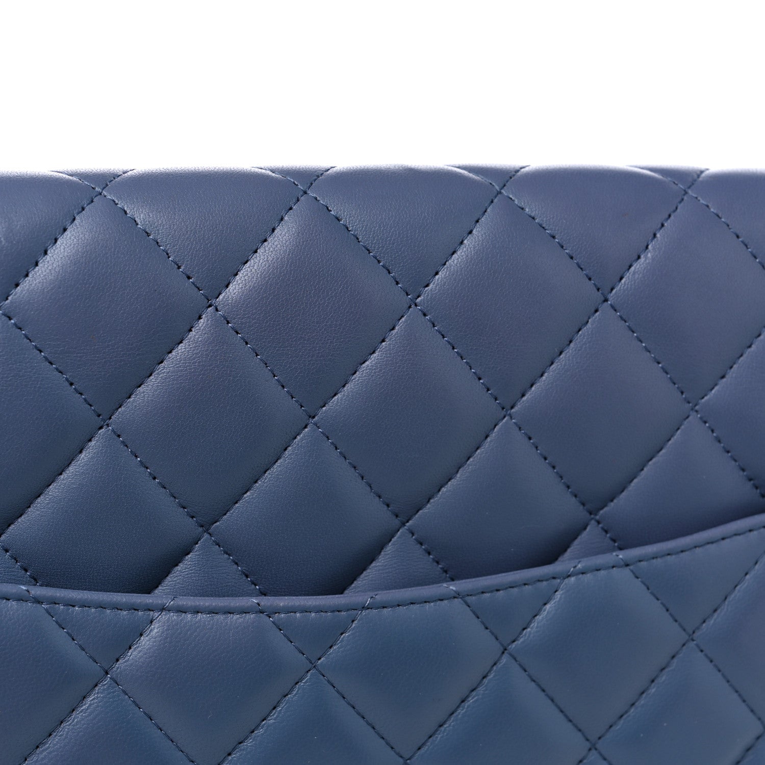 Chanel Lambskin Quilted Maxi Double Flap Blue 17 of 21