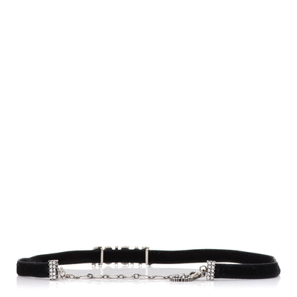 Christian Dior Velvet Crystal J’Adior Choker Necklace Black 3 of 5