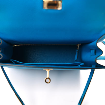 Hermes Epsom Kelly Sellier 25 Bleu Zanzibar 4 of 8