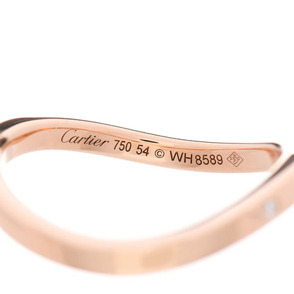 Cartier 18K Pink Gold Diamond Paris Nouvelle Vague Band Ring 54 7 5 of 5
