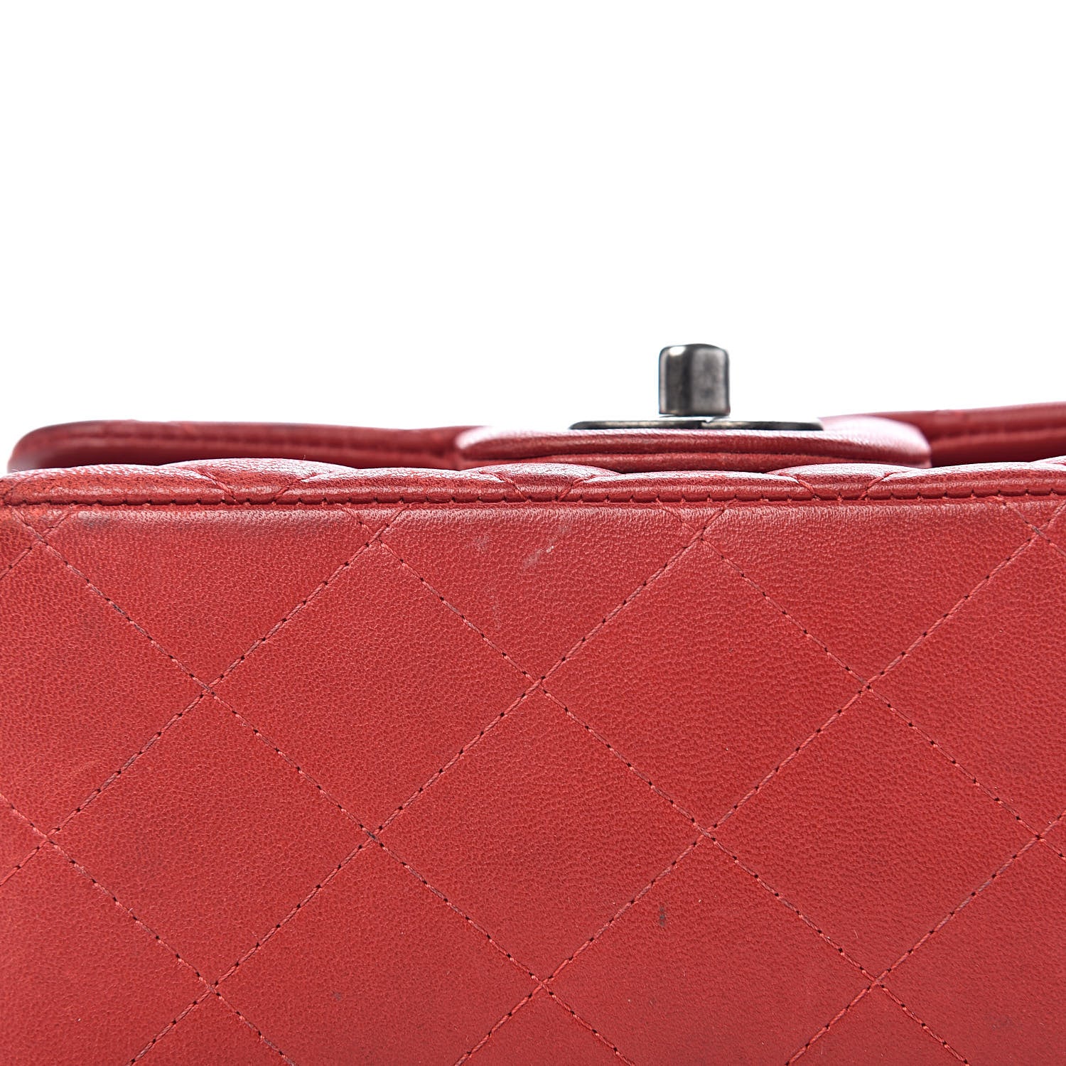 Chanel Lambskin Quilted Mini Square Flap Red 18 of 21