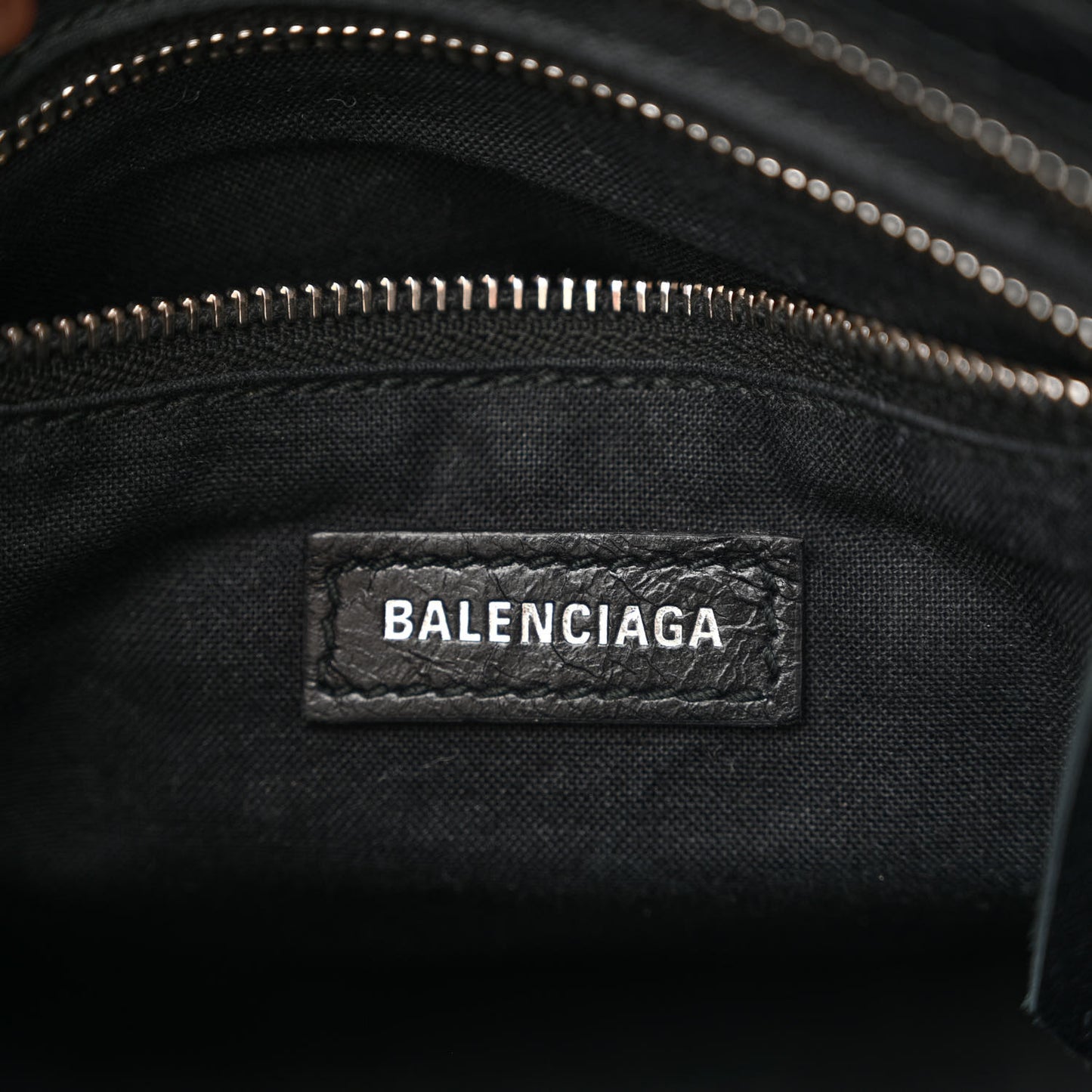 Agneau Classic Silver Hardware Mini City Black